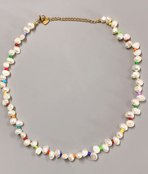 Rainbow Natural Freshwater Pearl Necklace