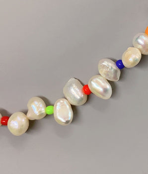 Rainbow Natural Freshwater Pearl Necklace